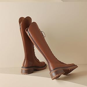 リズナチュールRIZnature ロングブーツ　本革　ダークブラウン　24EEE リズナチュールRIZnature ロングブーツ 本革 ダークブラウン 24EEE